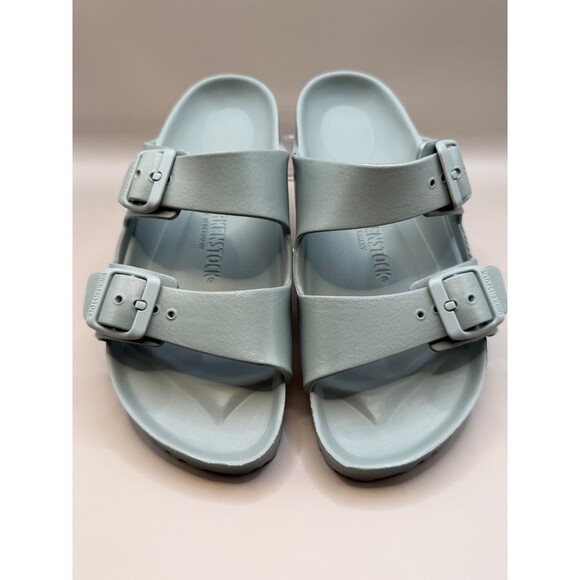 BIRKENSTOCK Arizona EVA Womens Sky Blue 1024588 Slides Slip On Buckle Size 5 - Picture 2 of 7